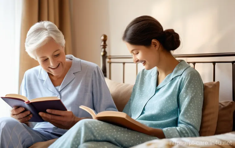 말기암 환자 요양 사례 - **A Compassionate Palliative Care Team in a Home Setting**
    Create an image depicting a warm and ...