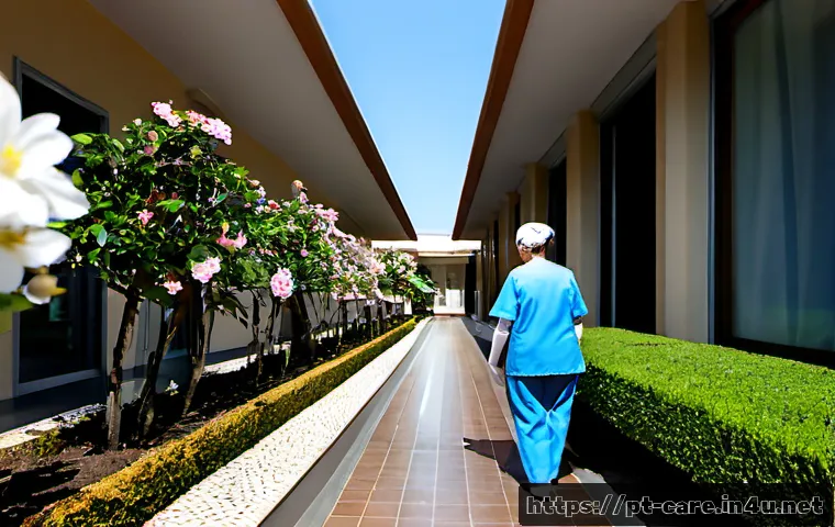 Home 17 치매 환자 전문 요양병원 - Photorealistic wide interior of a modern Portuguese dementia care hospital in Lisbon, a compassionat...
