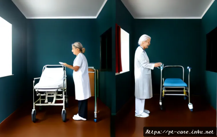 Home 17 요양병원과 재활센터 차이 - Photorealistic split-scene comparison in a Portuguese-speaking country: on the left, a calm long-ter...